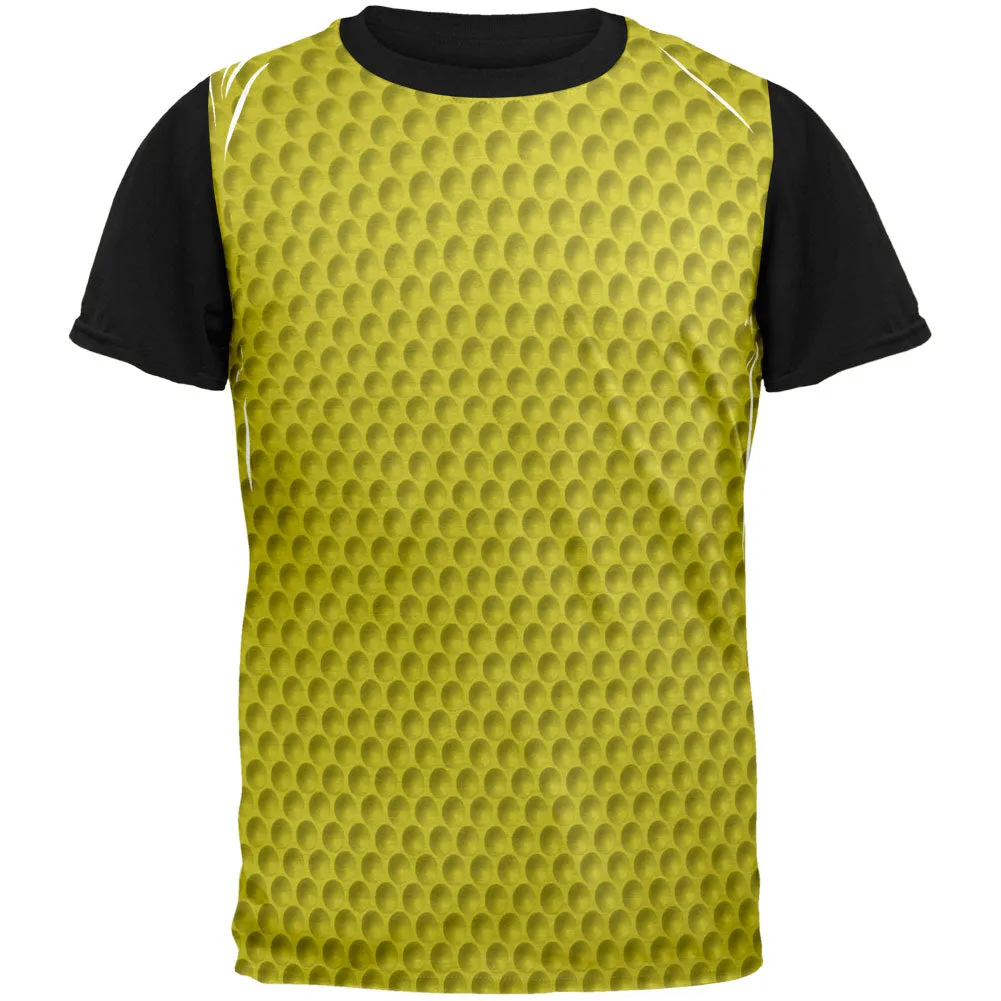 Golf Ball Costume Yellow Adult Black Back T-Shirt sold by Old Glory