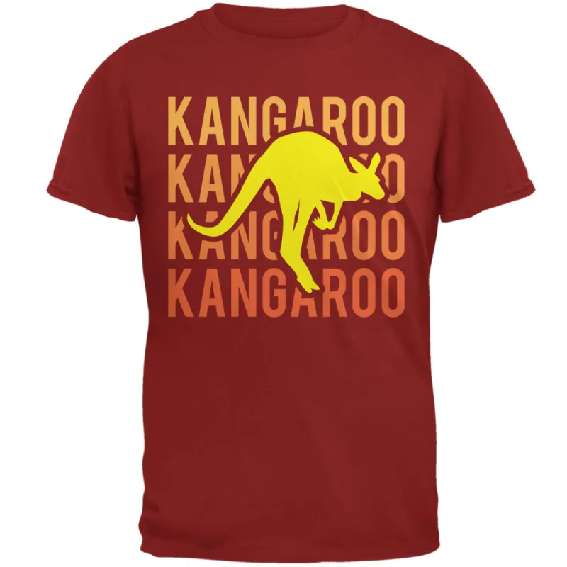 Kangaroo Stacked Repeat Mens T Shirt sold by Old Glory