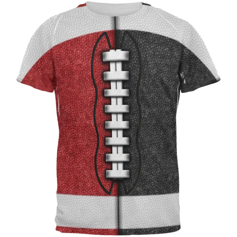 Fantasy Football Team Red and Black All Over Mens T Shirt sold by Old Glory
