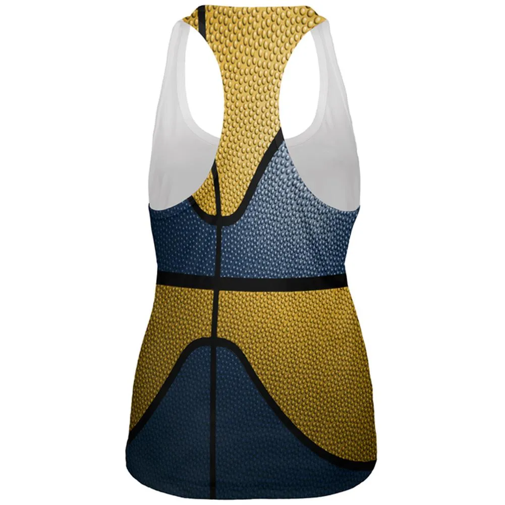 Championship Basketball Navy & Gold All Over Womens Work Out Tank Top sold by Old Glory product image thumbnail 2
