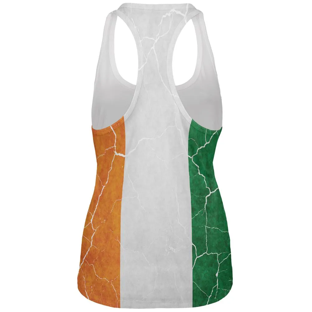 St Patrick's Day Vintage Irish Map Flag Distressed All Over Womens Work Out Tank Top sold by Old Glory product image thumbnail 2