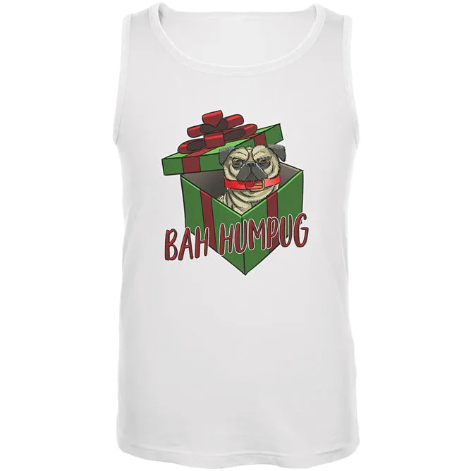 Christmas Bah Humpug Grumpy Scrooge Pug Gift Mens Tank Top sold by Old Glory