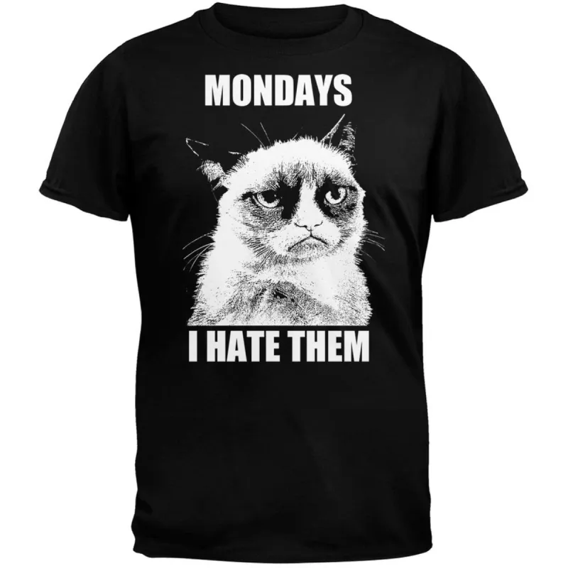 Grumpy Cat - Mondays I Hate Them T-Shirt made by Old Glory