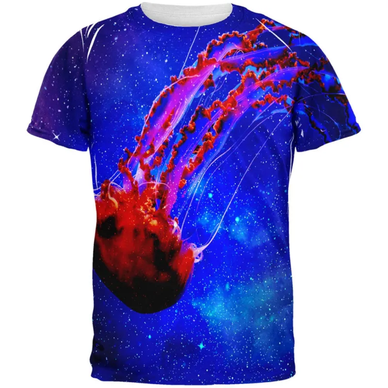 Galaxy Jellyfish All Over Adult T-Shirt sold by Old Glory