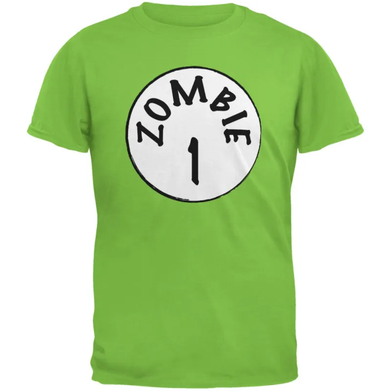 Halloween Zombie 1 One Costume Lime Green Adult T-Shirt sold by Old Glory