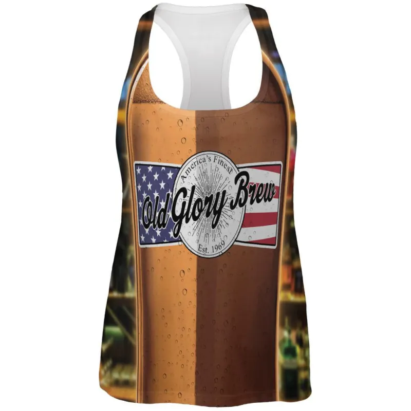 Halloween Old Glory Brew Beer Bottle Costume All Over Womens Work Out Tank Top sold by Old Glory