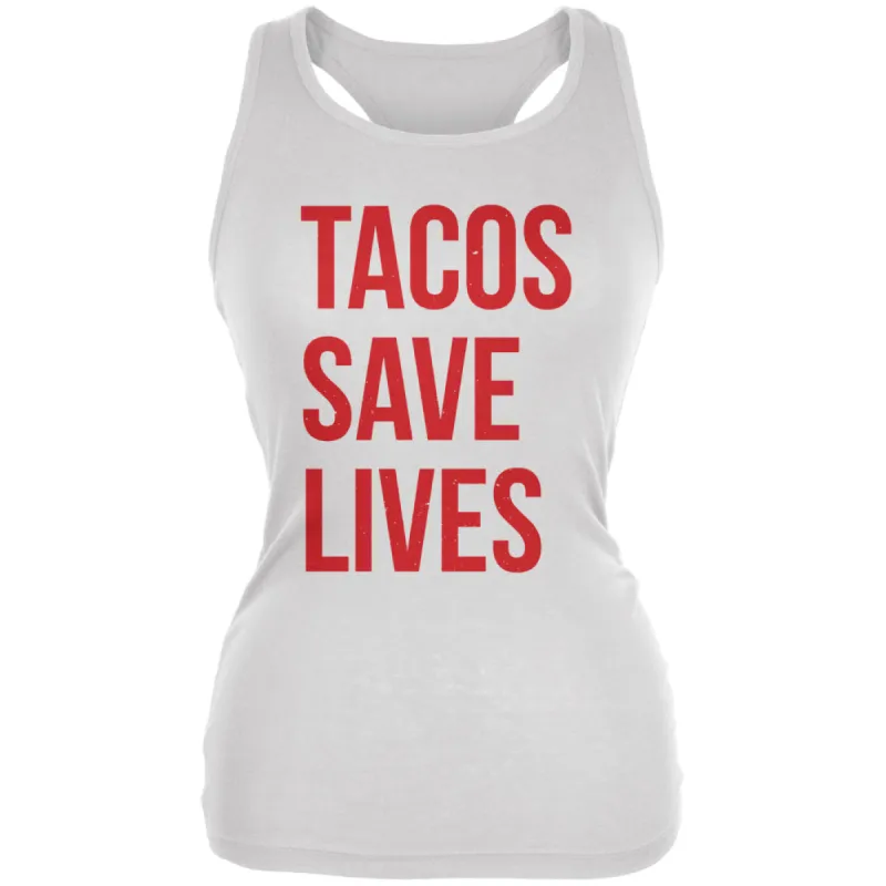 Tacos Save Lives Juniors Soft Tank Top sold by Old Glory