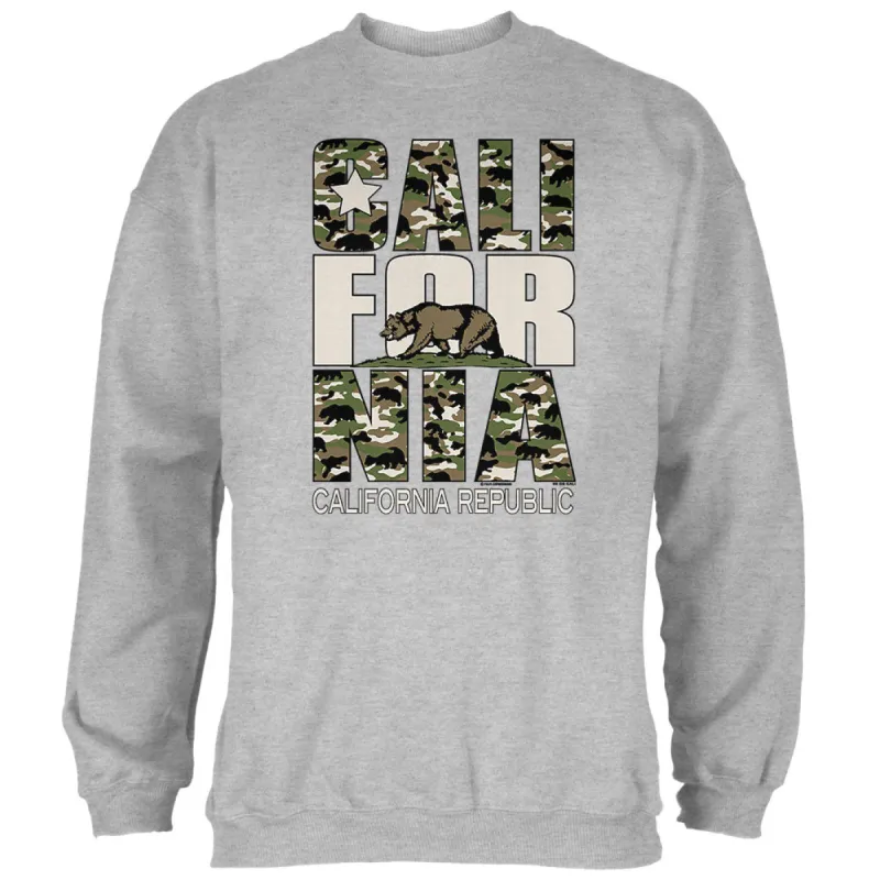 Camo Bear California Republic Oversize Mens Sweatshirt sold by Old Glory