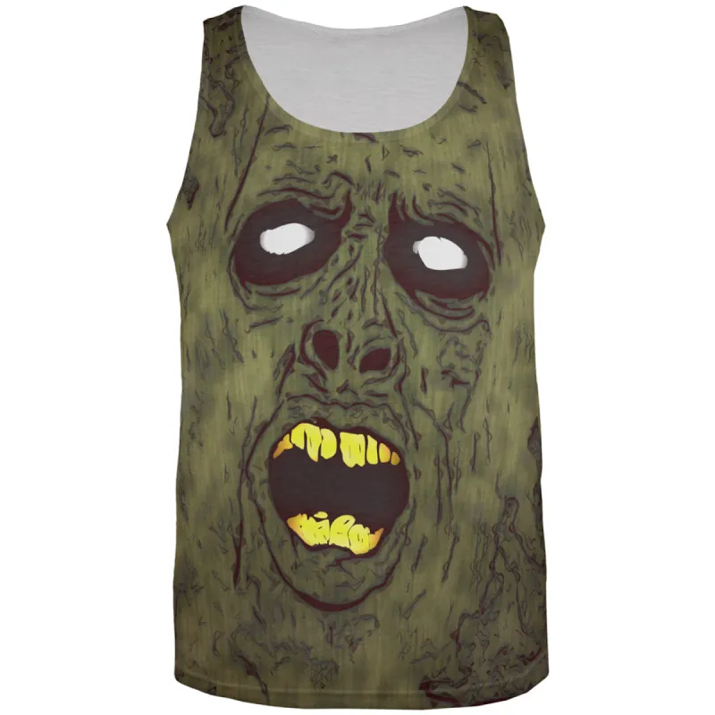 Halloween Dirty Ugly Zombie Face All Over Mens Tank Top sold by Old Glory