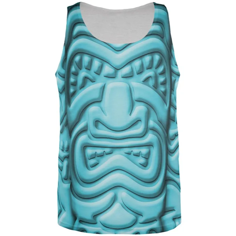 Tiki God Blue Face Luau All Over Mens Tank Top sold by Old Glory