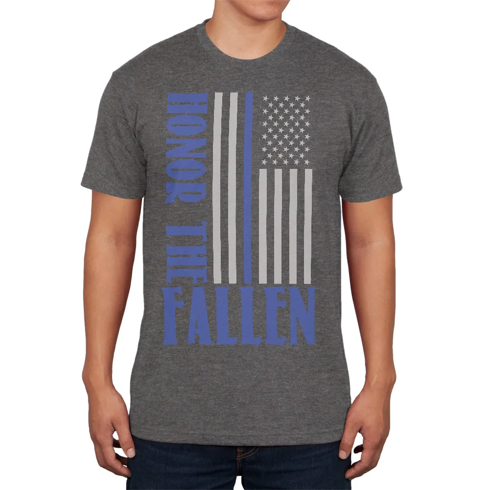 Honor The Fallen Thin Blue Line Mens Soft T Shirt sold by Old Glory