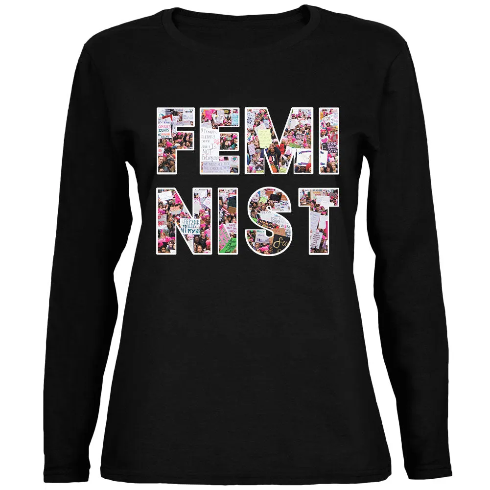 Feminist Women's March Ladies' Relaxed Jersey Long-Sleeve Tee sold by Old Glory
