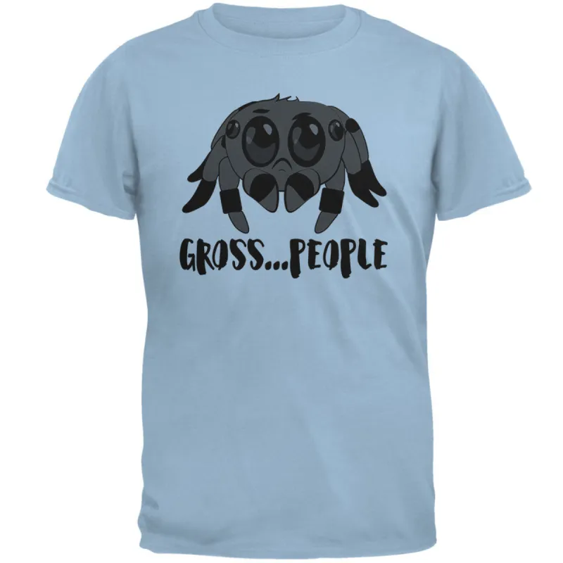 Cute Jumping Spider Cartoon Anti-Social Gross People Mens T Shirt sold by Old Glory