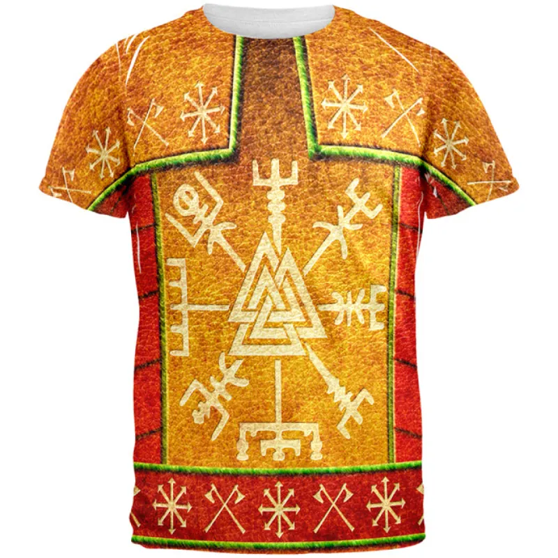 Vikings Ugly Christmas Sweater Armor Costume All Over Mens T Shirt sold by Old Glory