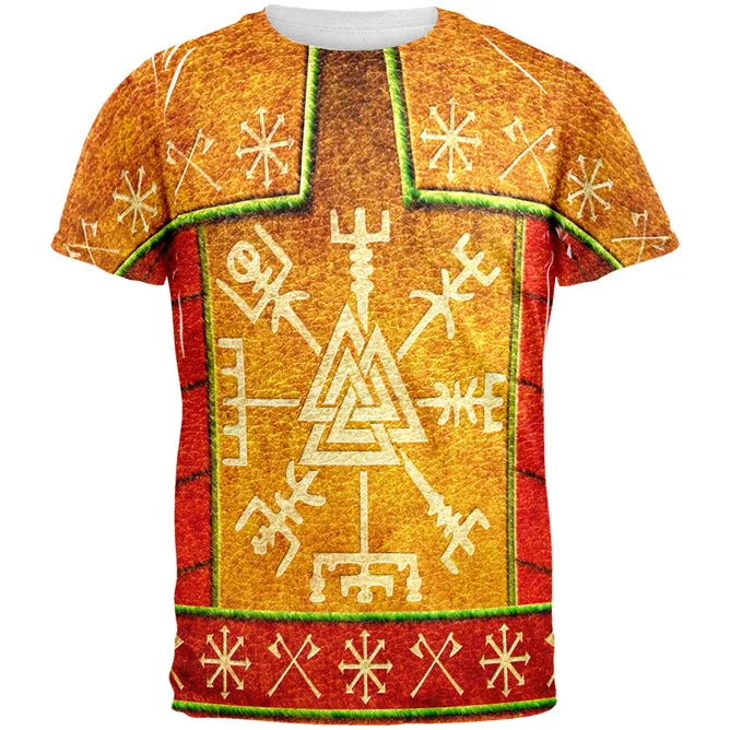 Vikings Ugly Christmas Sweater Armor Costume All Over Mens T Shirt sold by Old Glory