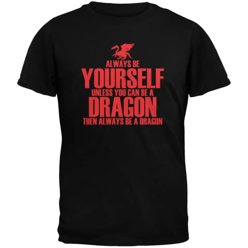 Always Be Yourself Dragon Black Youth T-Shirt sold by Old Glory