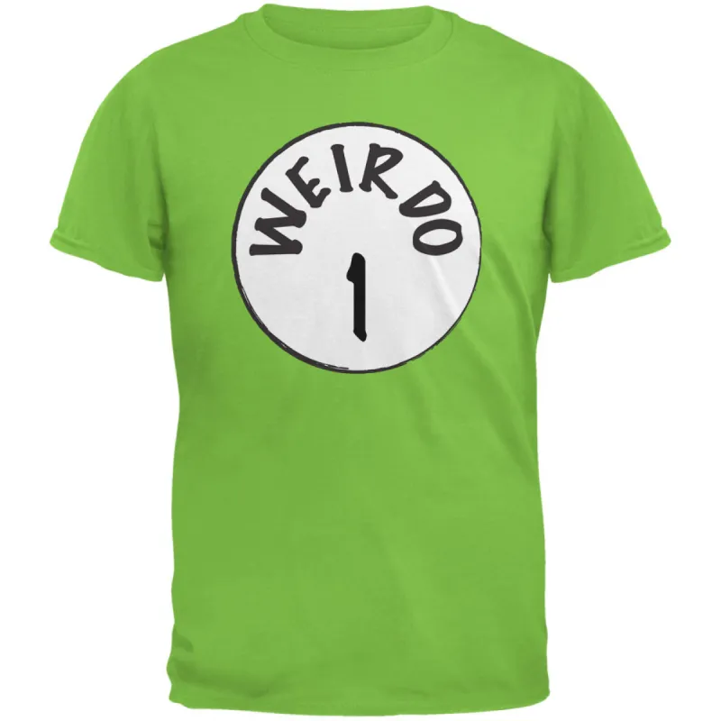 Halloween Weirdo 1 One Lime Green Adult T-Shirt sold by Old Glory