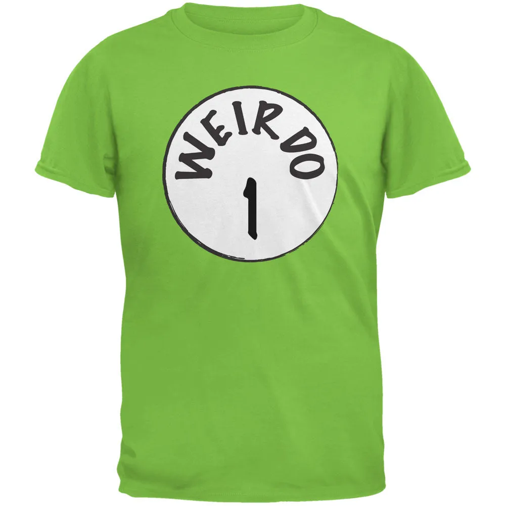 Halloween Weirdo 1 One Lime Green Adult T-Shirt sold by Old Glory