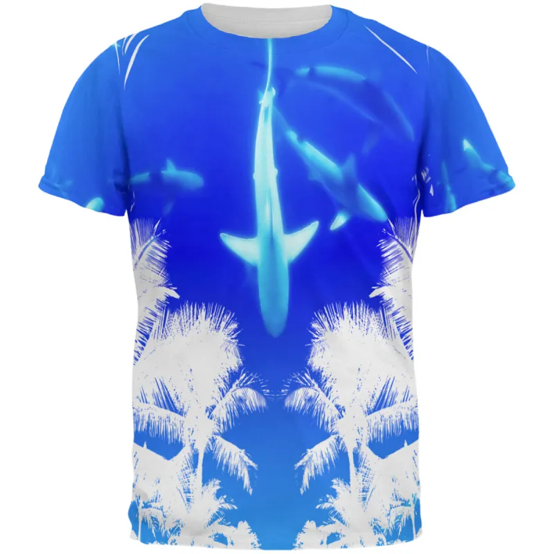 Summer Shark Beach Party All Over Mens T Shirt sold by Old Glory
