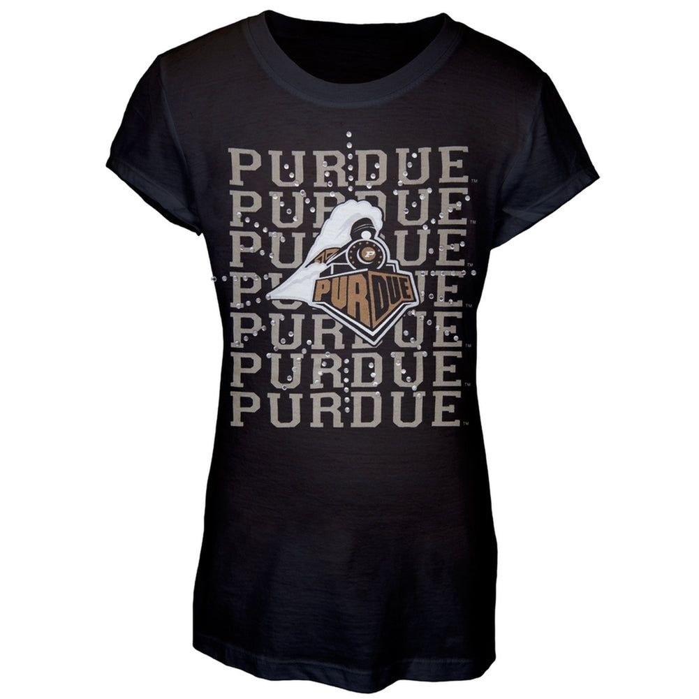 Purdue Boilermakers - Rhinestone Ray Logo Girls Juvy T-Shirt sold by Old Glory
