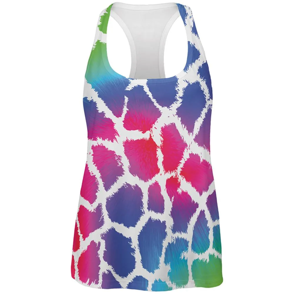 Show Your Colors Spots Gay Pride Rainbow All Over Womens Work Out Tank Top sold by Old Glory