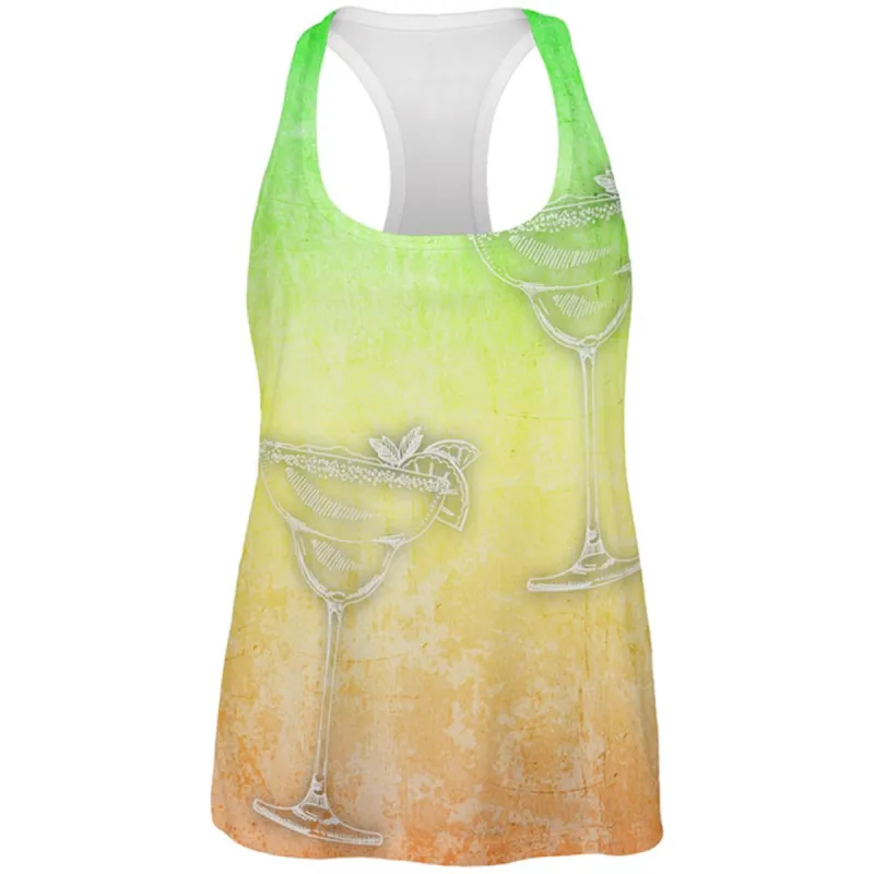Cinco de Mayo Summer Margaritas All Over Womens Work Out Tank Top sold by Old Glory