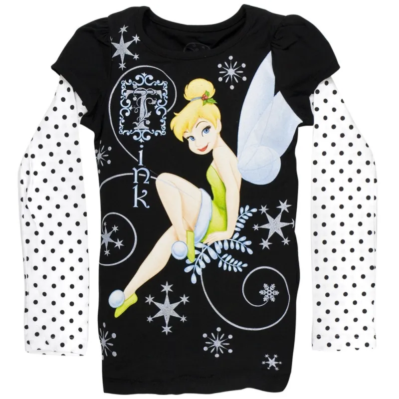 Tinkerbell - Snowflake Youth 2Fer Long Sleeve T-Shirt sold by Old Glory