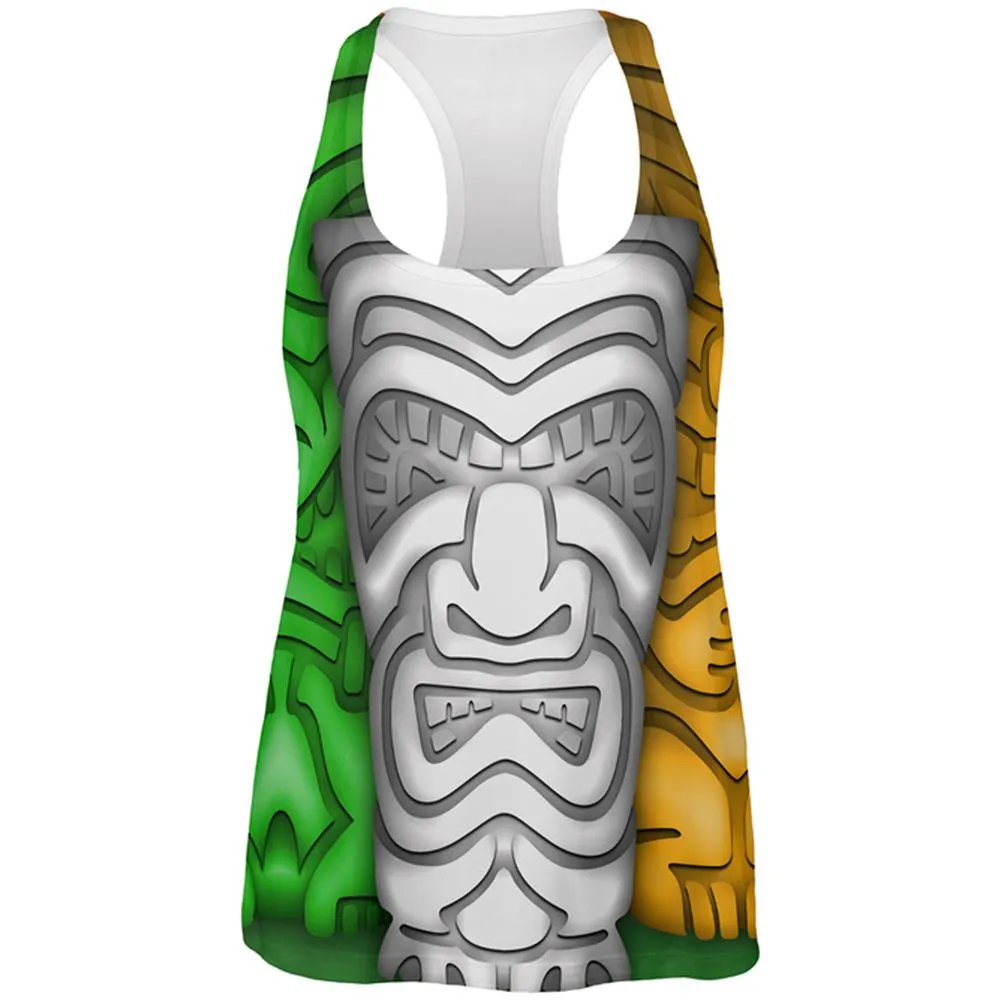 St Patricks Day Tiki Glass Party All Over Womens Work Out Tank Top sold by Old Glory