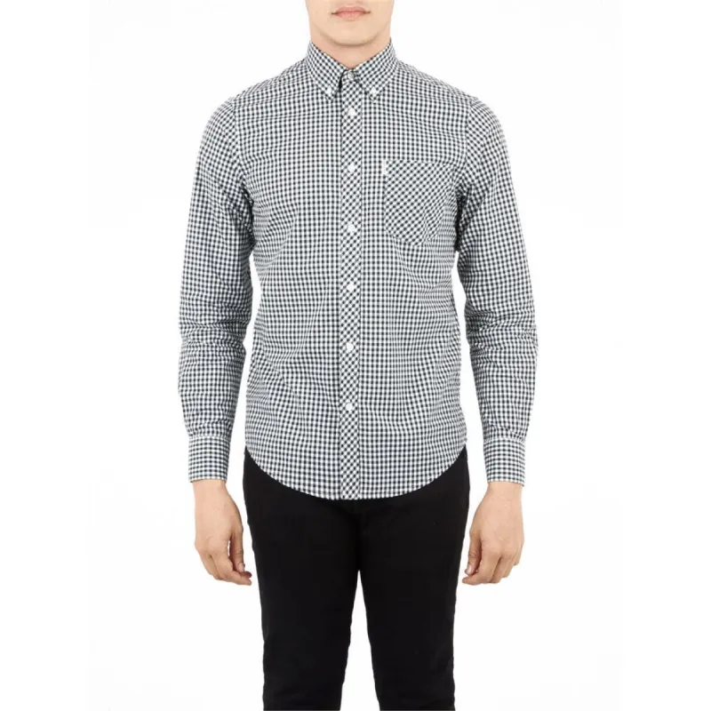 Ben Sherman - Gingham Mens Button-Up Long Sleeve Shirt sold by Old Glory
