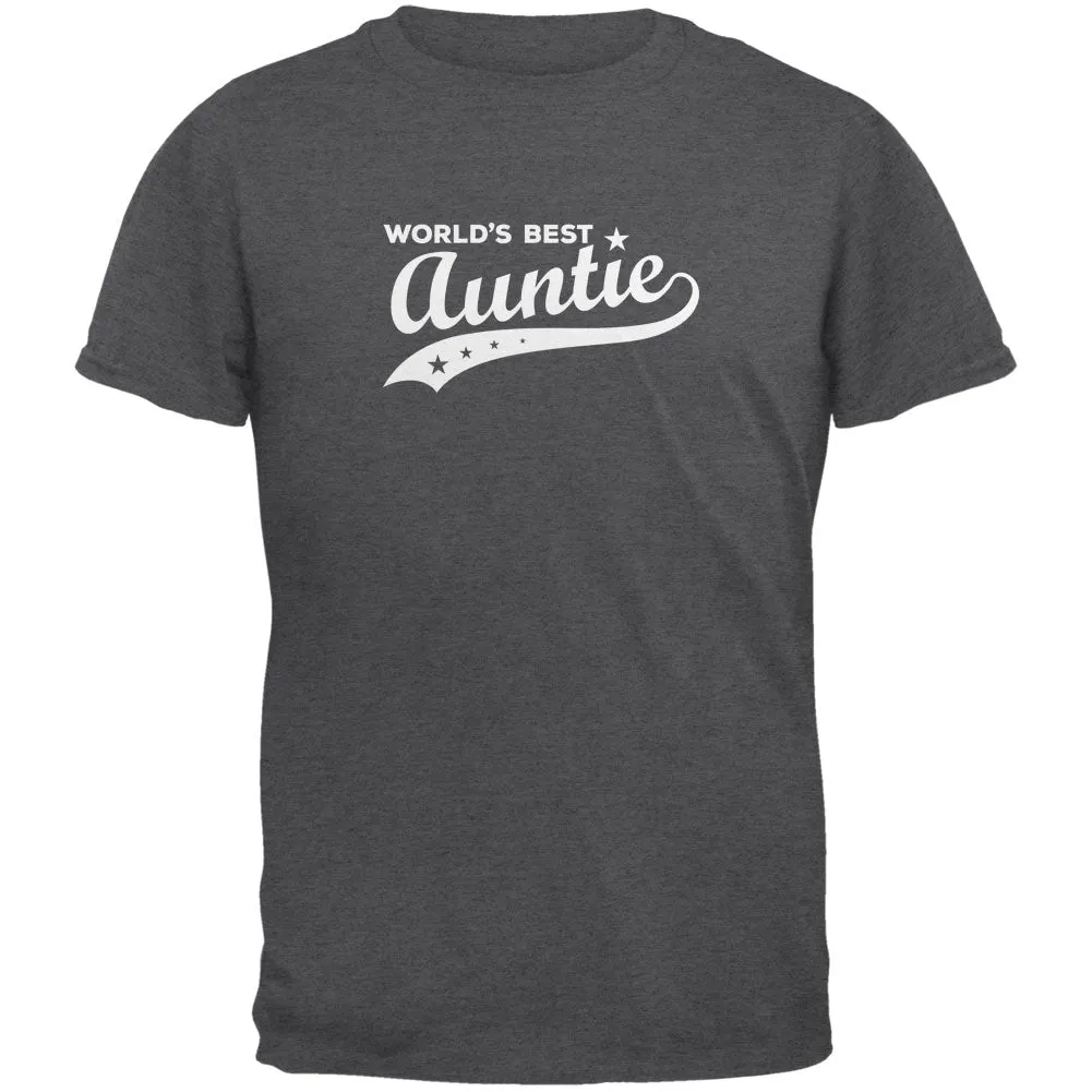 World's Best Auntie Dark Heather Adult T-Shirt sold by Old Glory