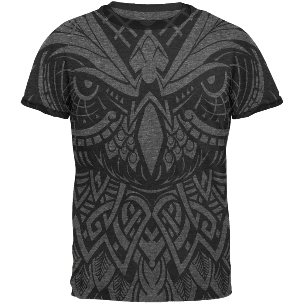 Trippy Tribal Owl Mens Ringer T Shirt sold by Old Glory