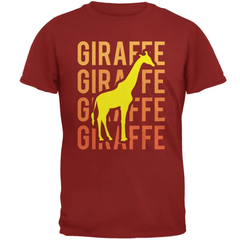Giraffe Stacked Repeat Mens T Shirt sold by Old Glory