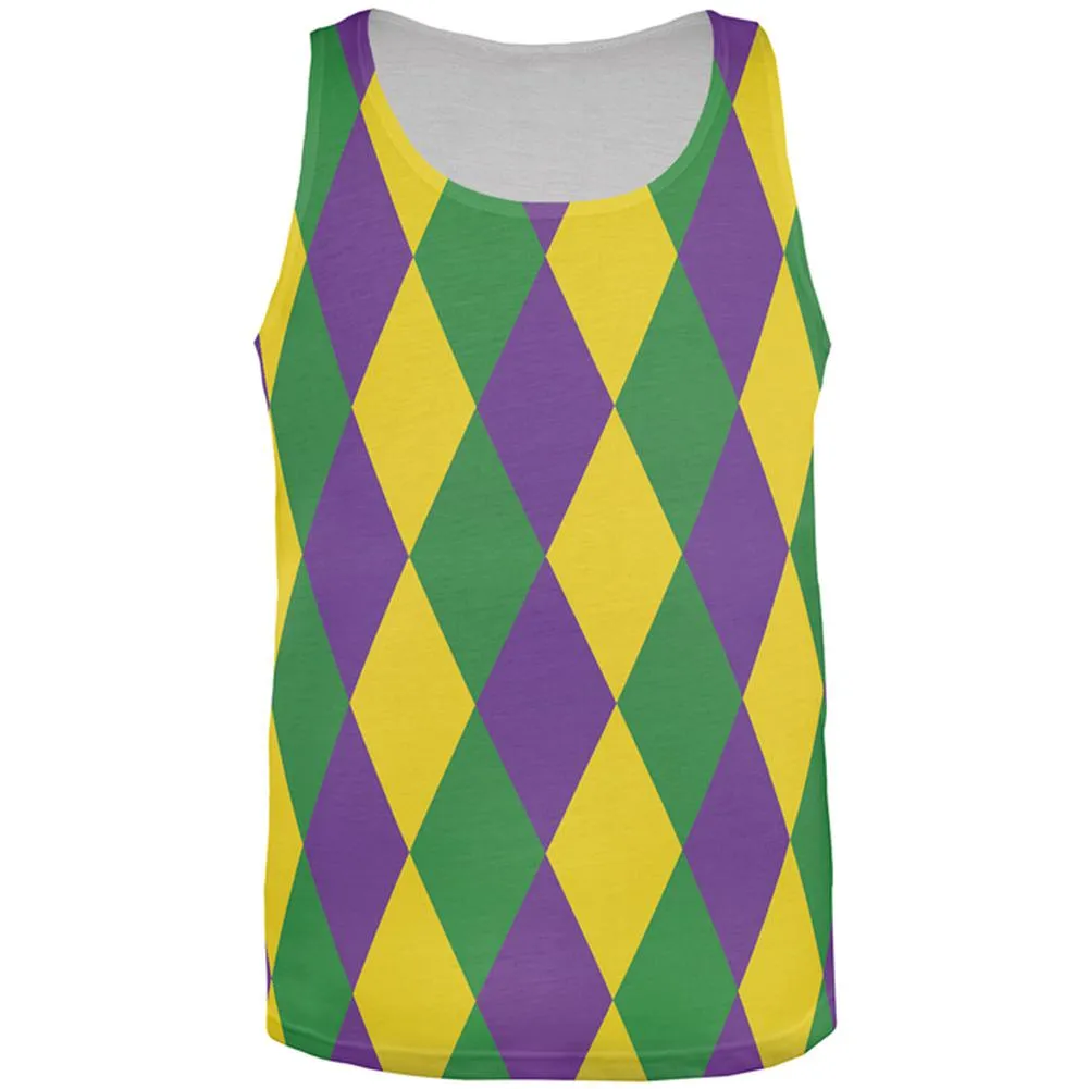 Mardi Gras Jester Costume All Over Mens Tank Top sold by Old Glory