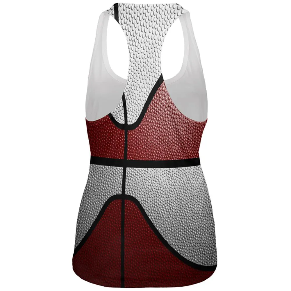 Championship Basketball Maroon & White All Over Womens Work Out Tank Top sold by Old Glory product image thumbnail 2