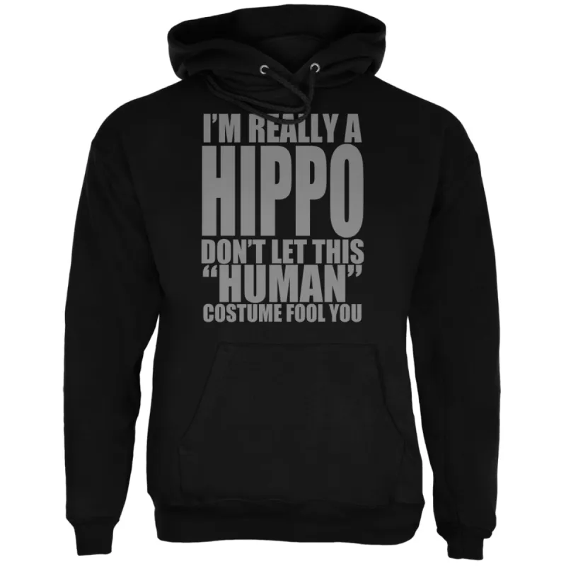 Halloween Human Hippo Costume Mens Hoodie sold by Old Glory
