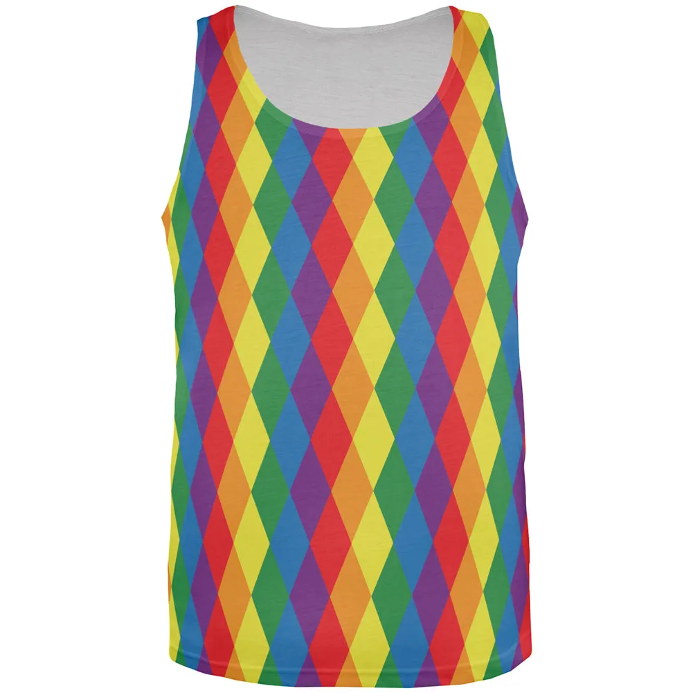 LGBT Jester Gay Pride Parade Costume All Over Mens Tank Top sold by Old Glory
