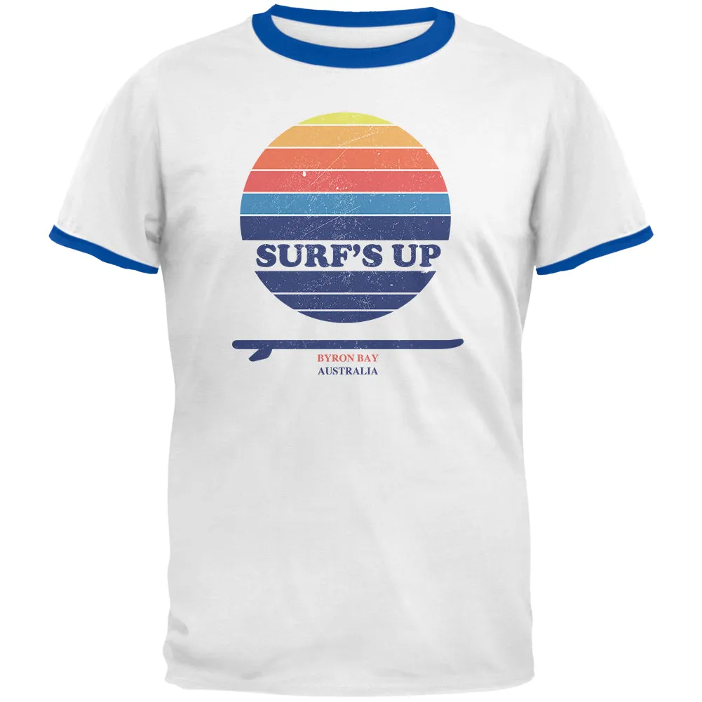 Surf's Up Byron Bay Australia Mens Ringer T Shirt sold by Old Glory product image thumbnail 4