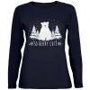 Winter So Beary Very Cute Polar Bear Pun Womens Long Sleeve T Shirt sold by Old Glory