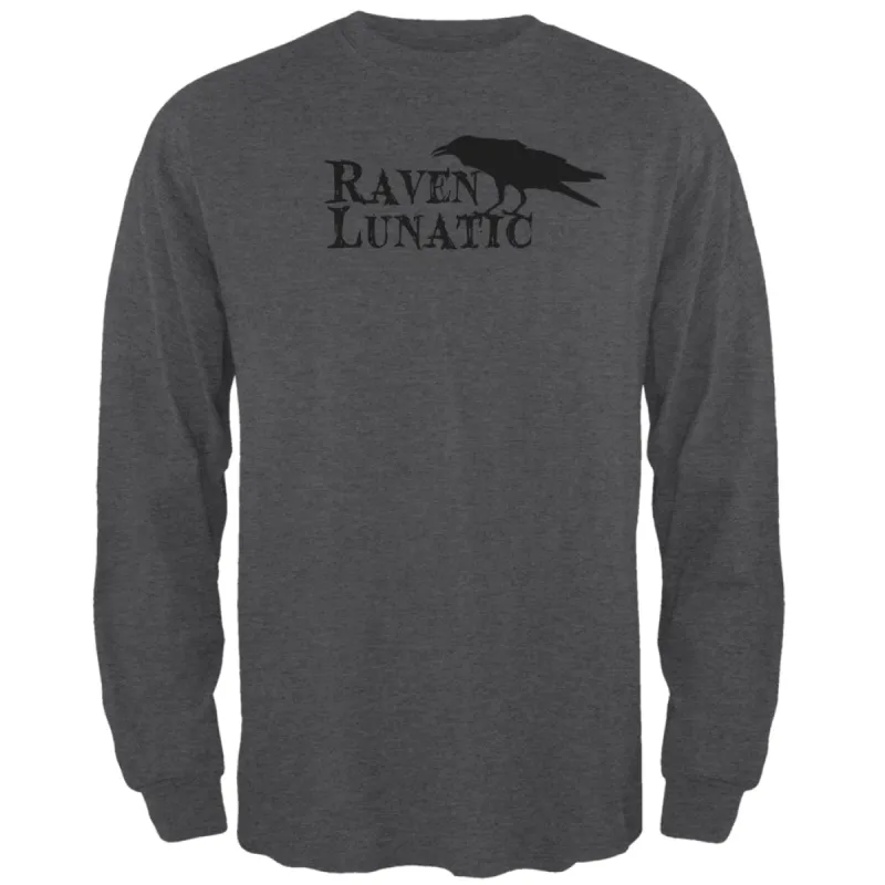Halloween Raven Lunatic Mens Long Sleeve T Shirt sold by Old Glory