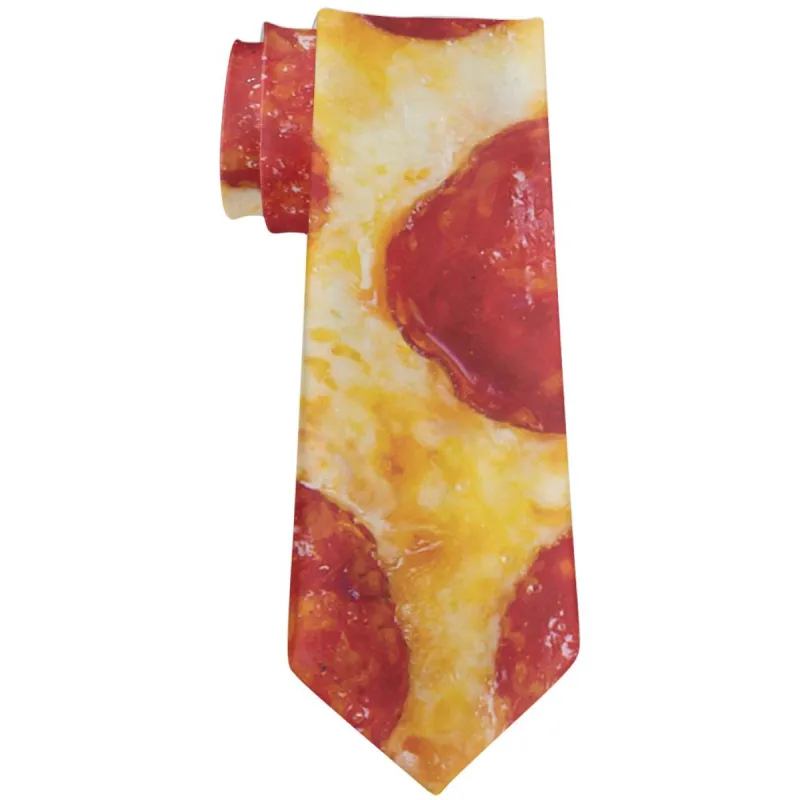 Pepperoni Cheese Pizza All Over Neck Tie sold by Old Glory