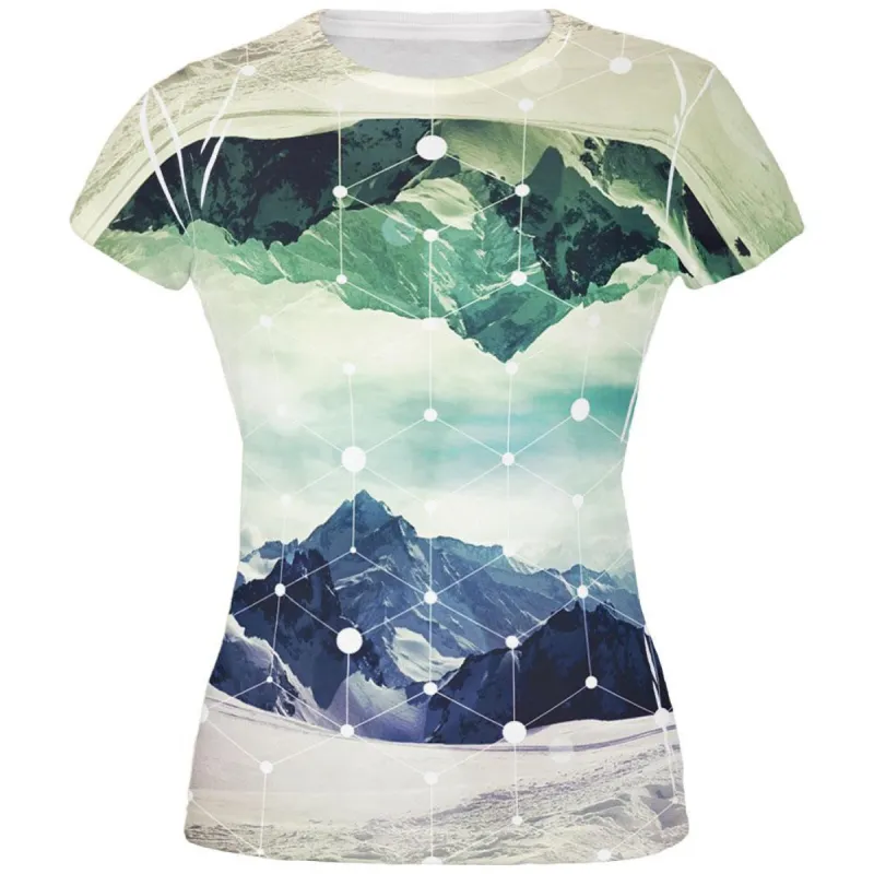 Geometric Mountains All Over Juniors T-Shirt sold by Old Glory