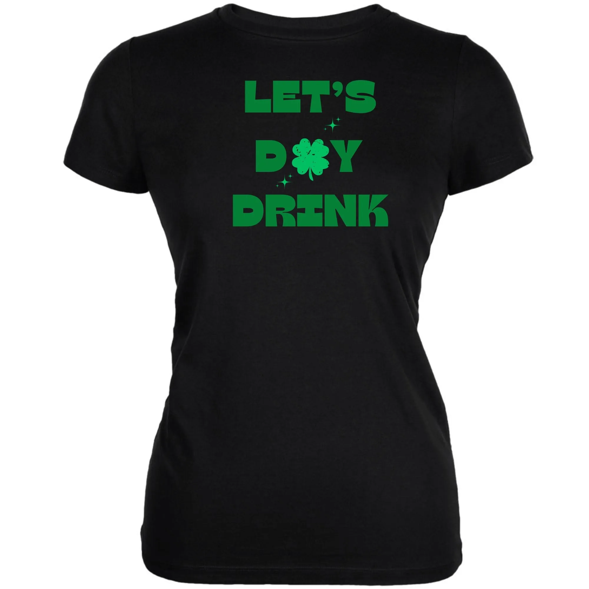 St Patricks Day Lets Day Drink Juniors Soft T Shirt sold by Old Glory product image thumbnail 2