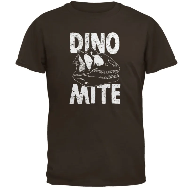 Dinosaur T-Rex DINO-MITE Dynamite Mens T Shirt sold by Old Glory