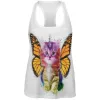 Rainbow Butterfly Unicorn Kitten All Over Adult Tank Top sold by Old Glory