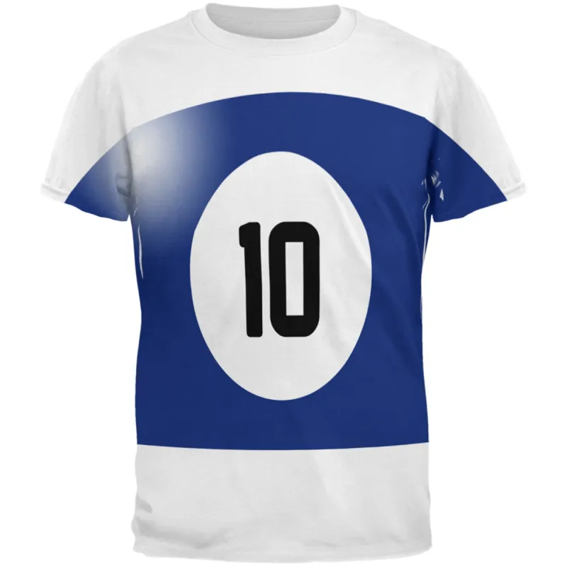 Halloween Billiard Pool Ball Ten Costume All Over Mens T Shirt sold by Old Glory
