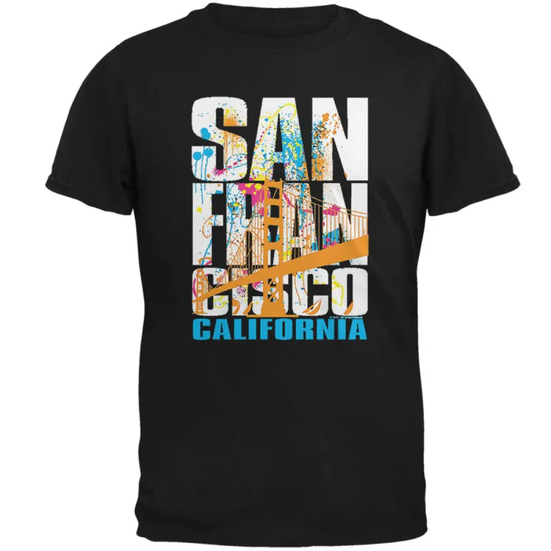 White Splash San Francisco California Mens T Shirt sold by Old Glory