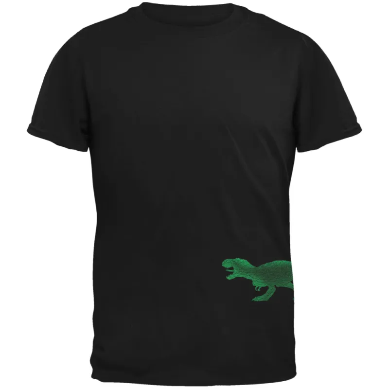 Jurassic - Tyrannosaurus Rex Dinosaur Distressed Black Adult T-Shirt sold by Old Glory