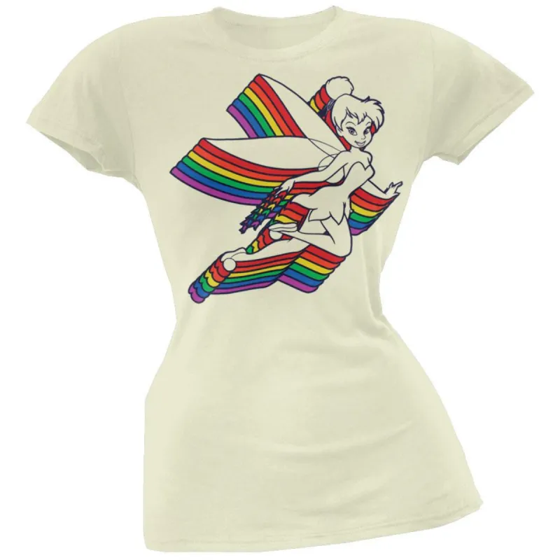 Tinkerbell - Repeating Rainbow Juniors T-Shirt sold by Old Glory