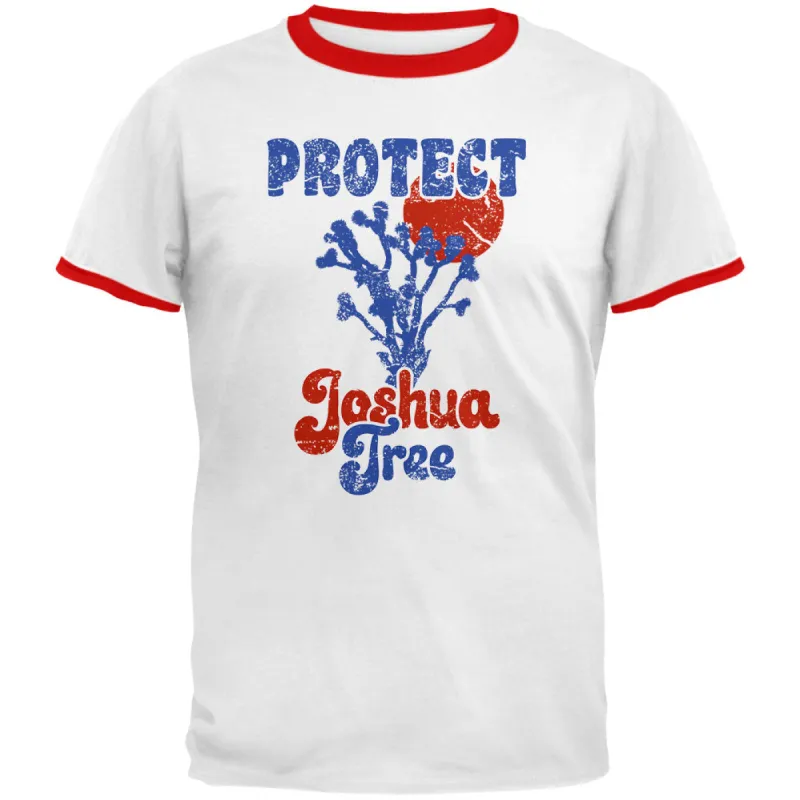 National Park Retro 70s Landscape Protect Joshua Tree Mens Ringer T Shirt sold by Old Glory