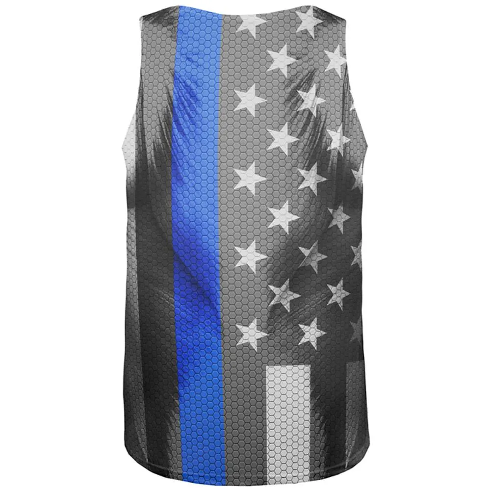 Halloween Thin Blue Line Superhero Costume All Over Mens Tank Top sold by Old Glory product image thumbnail 2